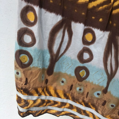 Cotton summer skirt XL/XXL like new, brown and colorful