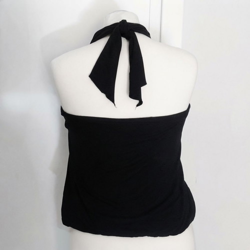 Danoff black halter top, 100% viscose, size S/M