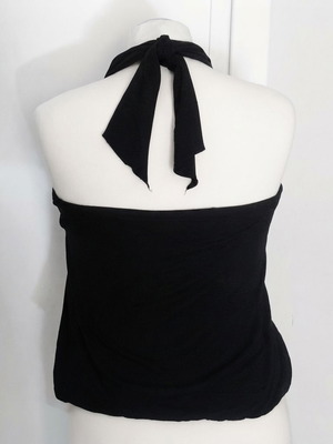 Danoff black halter top, 100% viscose, size S/M
