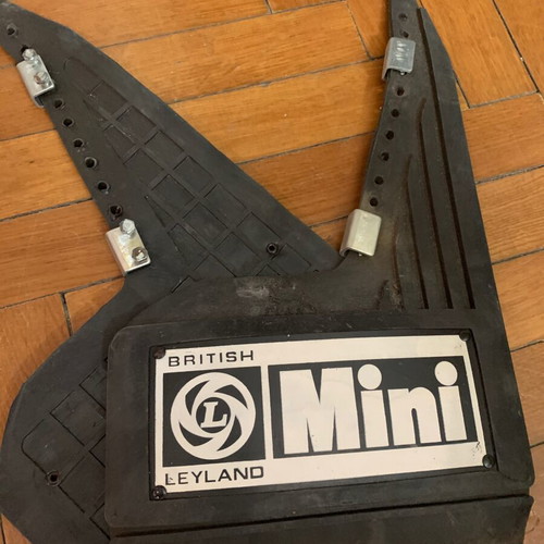 Mini Cooper mud flaps set like new, authentic, made in England