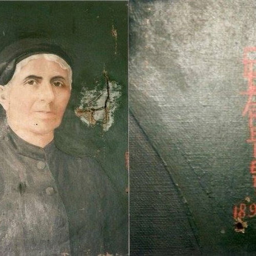 E. Barbieri 1898 painting, portrait of a lady