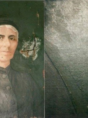E. Barbieri 1898 painting, portrait of a lady