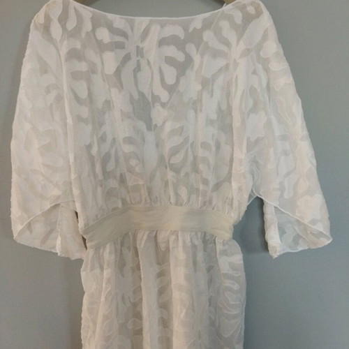 Summer mini tunic like new, white, size M