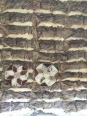Γουνινό ριχτάρι από φυσική τρίχα αλεπούς σαν καινούργιο, 3.20x2.40