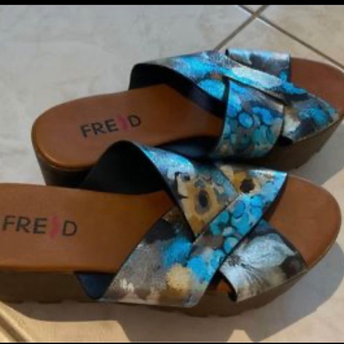 Keep Fred platform sandals used, multicolor, size 39