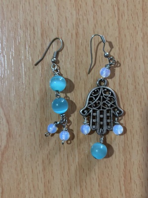 Mandala earrings with moonstones like new