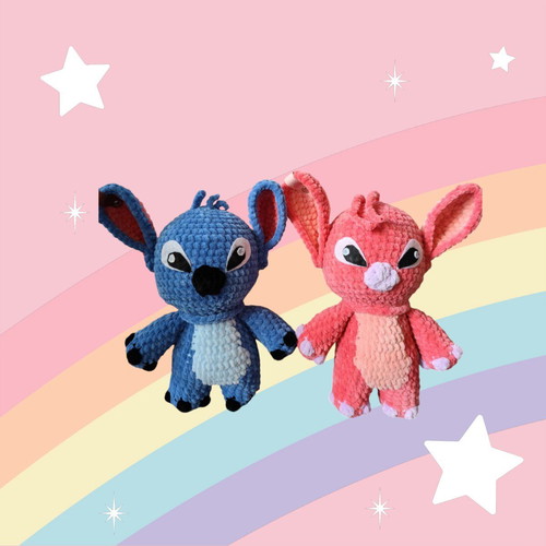 Stitch new plush yarn doll, 27 cm