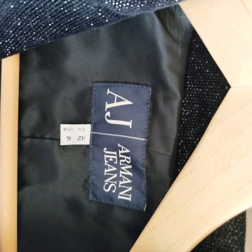 Armani Jeans jacket black like new with small rhinestones