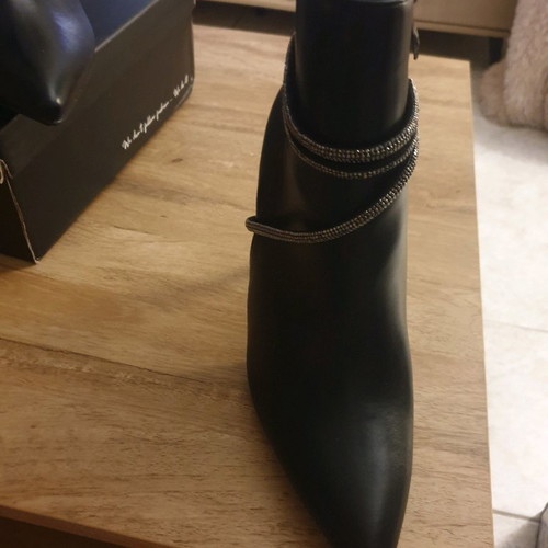 Black ankle boots with rhinestones new, size 39