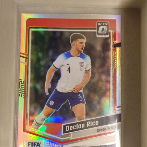 Declan Rice Optic Silver England card like new, Panini Donruss Fifa 2023-24