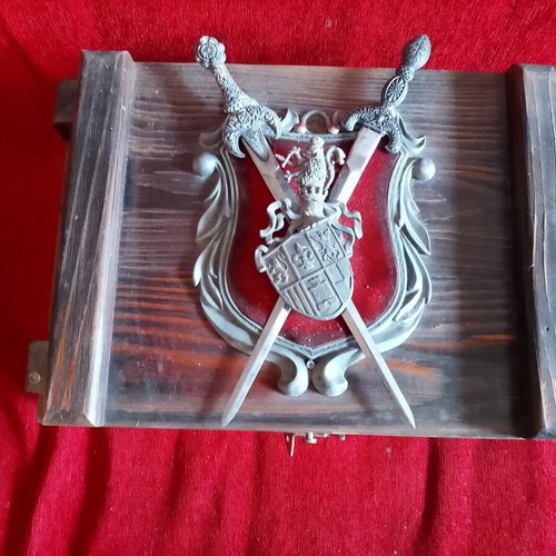 Collectible wooden Chivas Recal 12 whisky box used 1970-1980