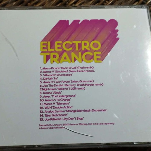 Mixmag Electro Trance CD like new, electronic