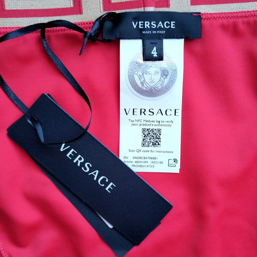 Versace Greek Key Medusa bikini bottoms new, size L