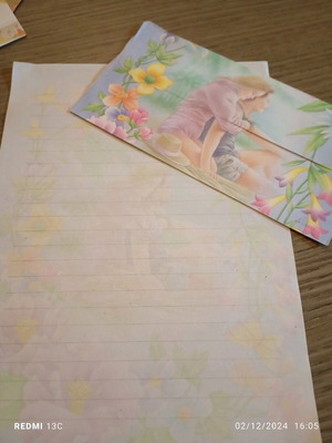 Correspondence like new, 1 envelope and 1 sheet
