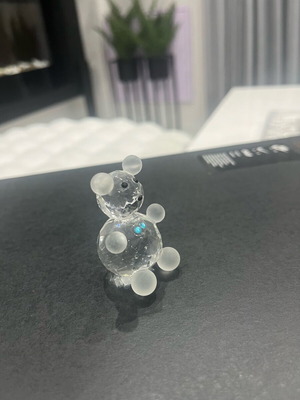 Glass miniature bear decoration