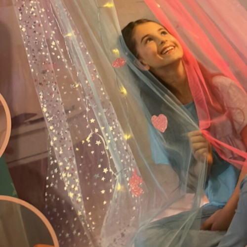 Mosquito net with tulle and LED lights new