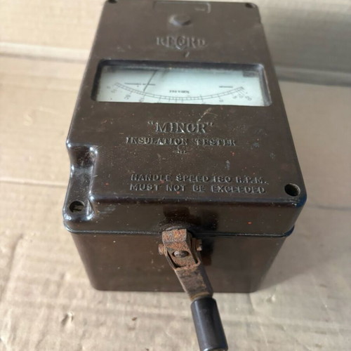 Vintage Record Minor insulation tester used from 1950