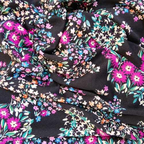 Pink Woman floral set with wrap top & midi/maxi skirt, size L