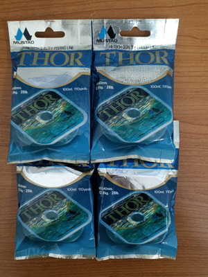 Πετονιά Mustad Thor 0.40 mm 100 μέτρα πακέτο 4 τεμαχίων καινούργια