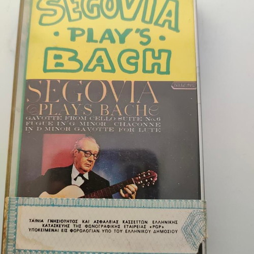 Segovia Plays Bach cassette tape like new, classical genre