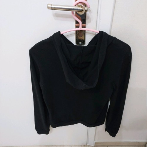 Sports jacket with hood like new, black