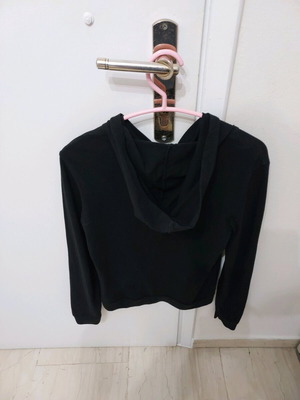 Sports jacket with hood like new, black