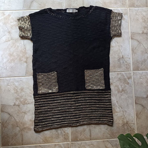 Paul Christophe sweater new, black and gold, size M