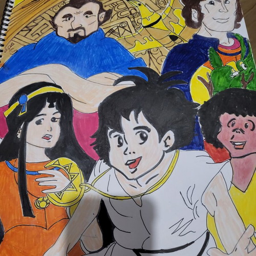 Watercolor cartoons new, with marker, size 29×39