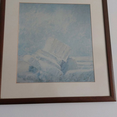 Painting by Iliopoulos like new with signature, dimensions 57.5×54