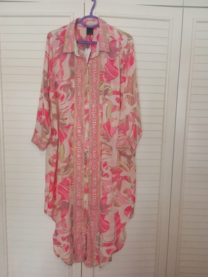 Silk Semizie Dress new, gold-bronze shades, one size