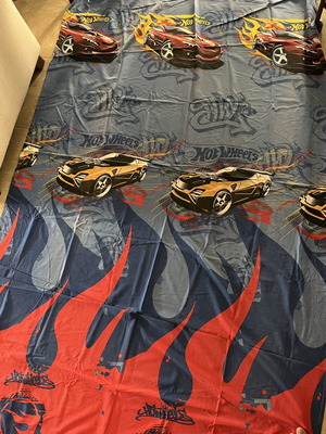 Kentia Hot Wheels Single Bed Sheet used 2.60x1.55 m