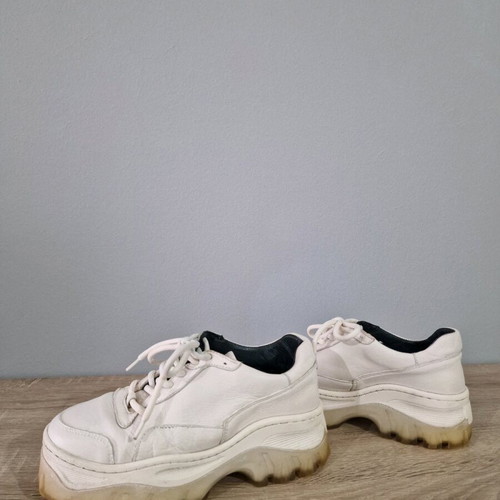 Bronx leather sneakers used, size 38, white