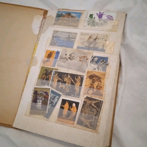 Stamp album used with old stamps