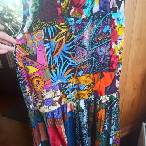 Patchwork dresses one size made of 100% viscose, new
