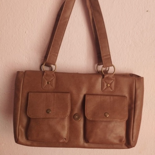 U.S. Polo Assn. women's shoulder bag new, brown faux leather