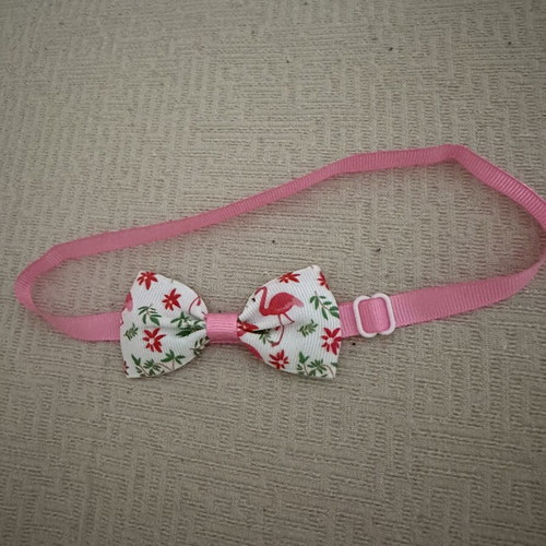 Decorative collar for small dog or cat, new, flamingo design