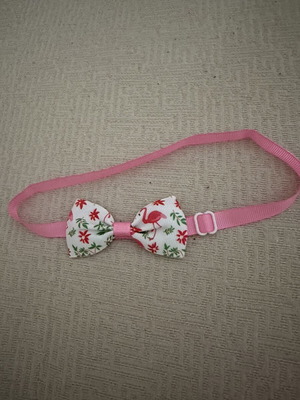 Decorative collar for small dog or cat, new, flamingo design