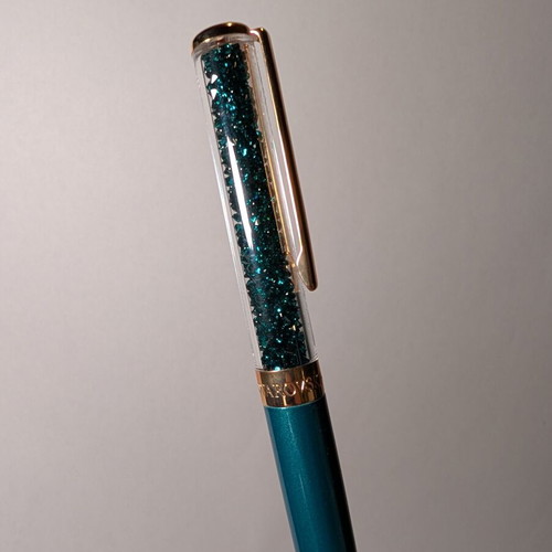 Swarovski Crystalline Green pen with rose-gold details new