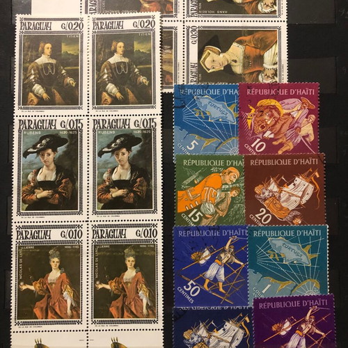 Stamp album like new with thematic series from many countries