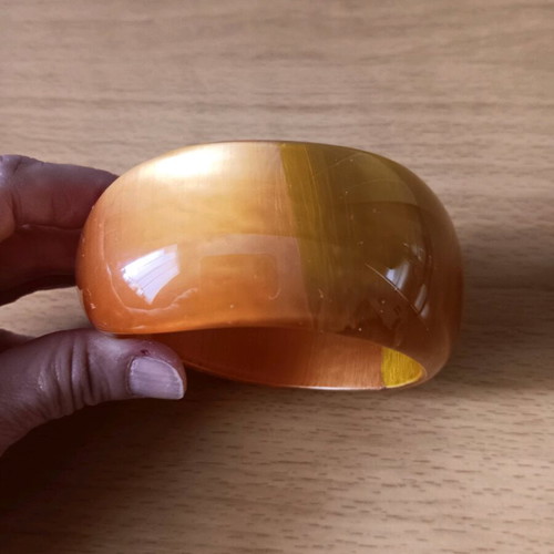 Acrylic bangle bracelet new, orange color