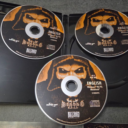 Diablo II PC game used, 3 CDs, English manual