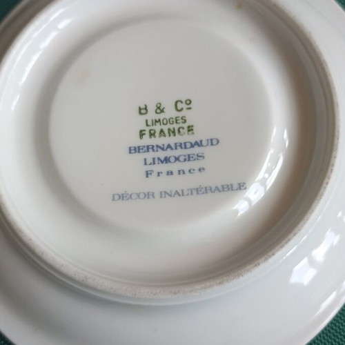 Vintage Bernardaud Limoges Coffee Cup and Saucer Le Méridien 90s like new