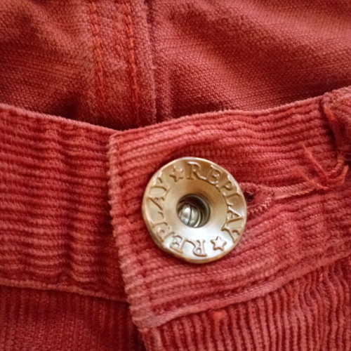 Replay women's corduroy pants new, red brick color, size 28