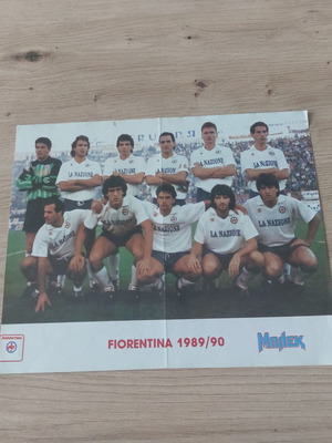 Fiorentina 1989/90 poster used, authentic original