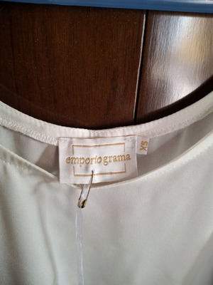 Women’s sleeveless blouse new, white, Emporio Grama XS