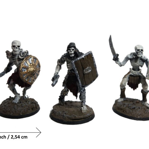 Skeleton Warriors miniatures painted like new, set of 3