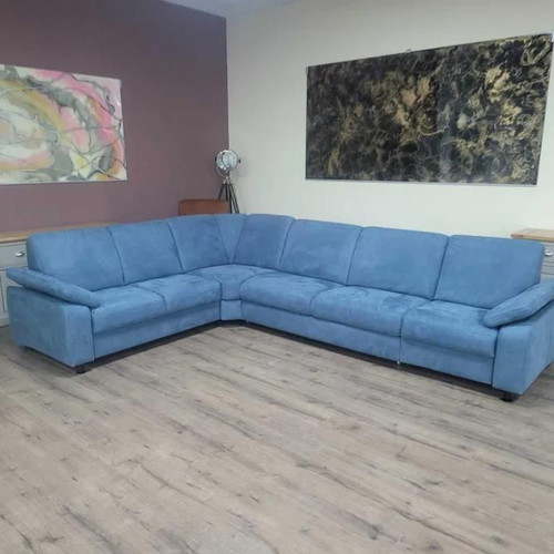 Blue fabric corner sofa with sleep function MM-ZE1059 new