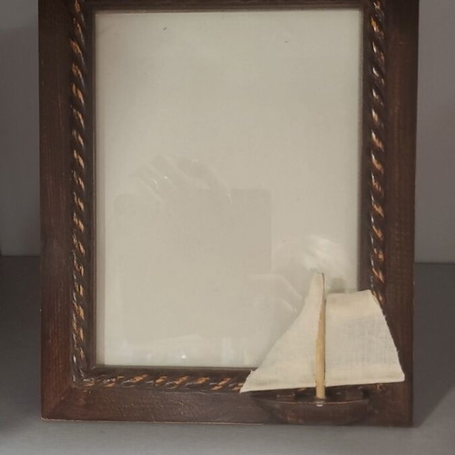 Wooden frame with ship used