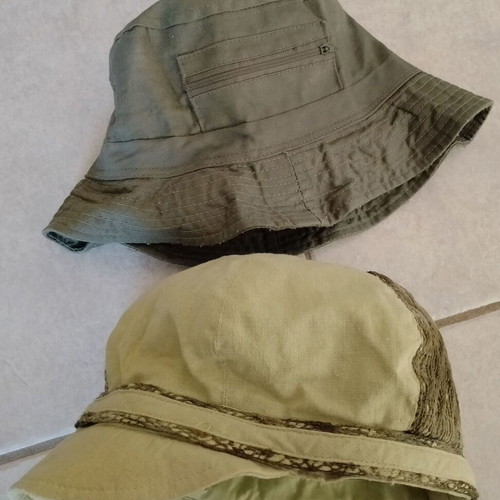 Two summer fabric hats A&K and MaD HaT used, 100% cotton, size M