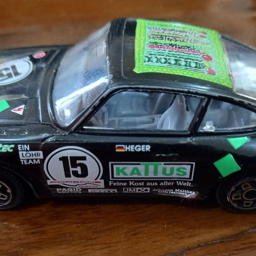 Metal model Porsche Carrera 911 racing car used 1:43 scale Burago